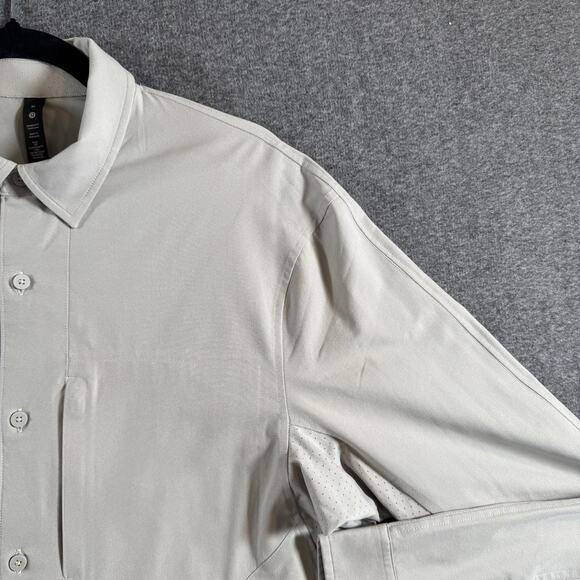 Lululemon Venture Overshirt Mens Medium L/S Button Down Stretch Vapor - Picture 8 of 14